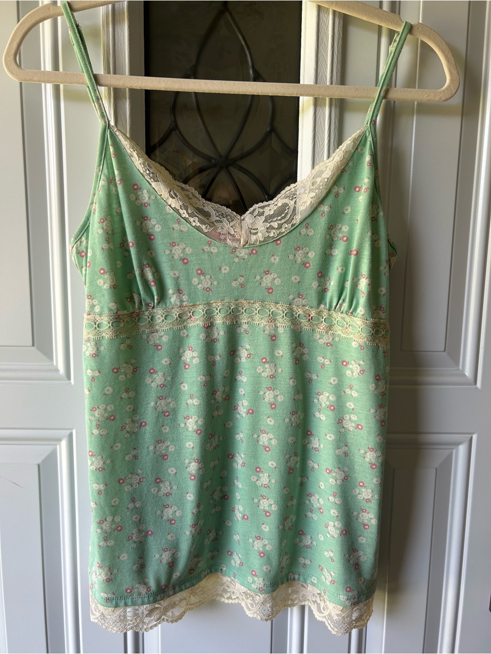 Green Floral Camisole by Kenzie, sz L